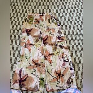 Anthropologie Multicolor Floral Trousers